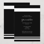 Minimale gebeurtenis voor zwarte en witte buitenga kaart (Voorkant / Achterkant)