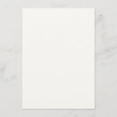 Minimale gebladerte Lijst Soft White bruiloft rece Menu (Achterkant)