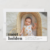 Minimale geboorteaankondiging | Aankondiging geboo (Voorkant)