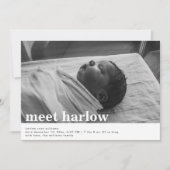 Minimale geboorteaankondiging | Aankondiging geboo (Voorkant)