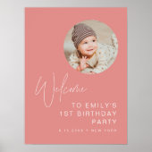 Minimale geboortedag foto foto welkom poster (Voorkant)