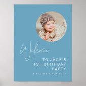 Minimale geboortedag foto foto welkom poster (Voorkant)