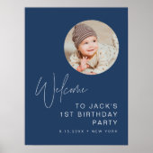 Minimale geboortedag foto foto welkom poster (Voorkant)