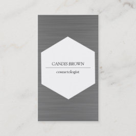 Minimale geborstelde cosmetoloog/Barber Biz-kaart Visitekaartje