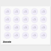 Minimale gebruiksduur lavender ronde sticker (Vel)