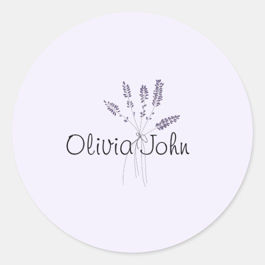 Minimale gebruiksduur lavender ronde sticker (Voorkant)