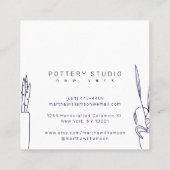 Minimale gedempte postels ter illustratie van aard vierkante visitekaartje (Achterkant)