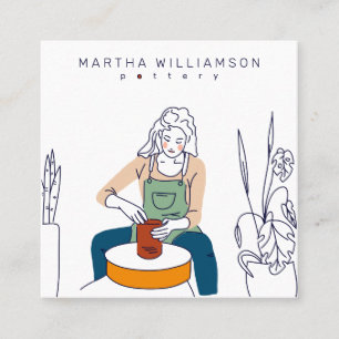 Minimale gedempte postels ter illustratie van aard vierkante visitekaartje