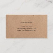 Minimale gedrukte Kraft Black Stripe Consultant Visitekaartje (Achterkant)