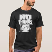 Minimale Geen Dank Kat Mooie Design T-shirt (Voorkant)