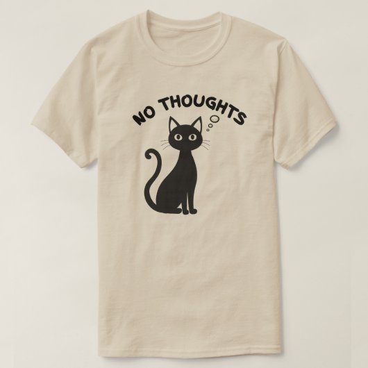 Minimale Geen Gedachten Kat Blanke Uitdrukking Ill T-shirt (Design voorkant)