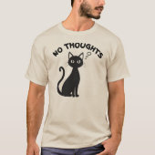 Minimale Geen Gedachten Kat Blanke Uitdrukking Ill T-shirt (Voorkant)