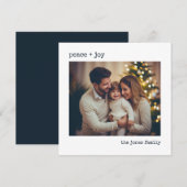 Minimale gefotografeerde kerstkaart met personalis (Voorkant / Achterkant)