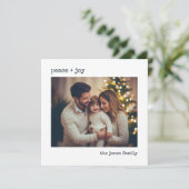 Minimale gefotografeerde kerstkaart met personalis (Staand voorkant)