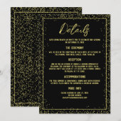 Minimale gegevens over zwart en goudhuwelijk kaart (Voorkant / Achterkant)