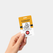 Minimale gele blokken foto-ID Badge (Handheld)