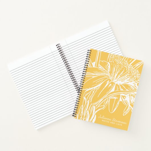 Minimale gele bodemkundige aangepaste notitielijst notitieboek (Binnen)