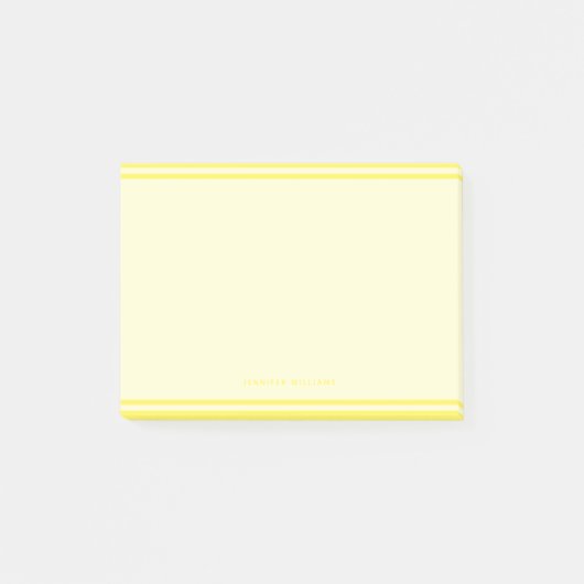 Minimale gele grenzen feminine elegant post-it® notes (Voorkant)