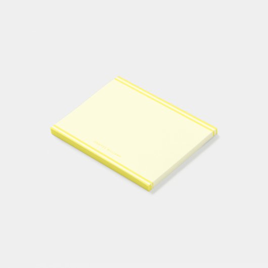 Minimale gele grenzen feminine elegant post-it® notes (Schuin)
