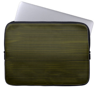 Minimale gele lijnen laptop sleeve