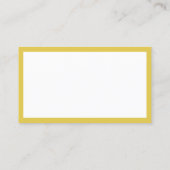 Minimale gele sociale media Uw Logo Visitekaartje (Achterkant)