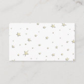 Minimale gele sterren brengen een Baby shower uit  Informatiekaartje (Achterkant)