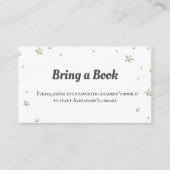 Minimale gele sterren brengen een Baby shower uit  Informatiekaartje (Voorkant)