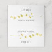 Minimale Gele Vrouwerijkaarten Plaatskaartje (Buitenkant ongevouwen)