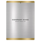 Minimale gelikte zilver & goud metallic textuur klembord (Achterkant)