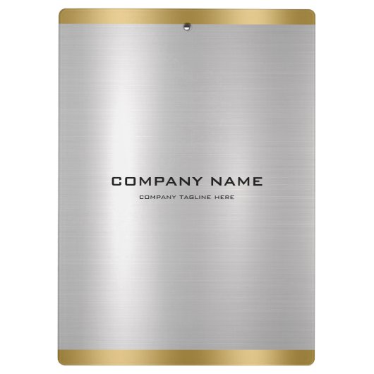 Minimale gelikte zilver & goud metallic textuur klembord (Achterkant)