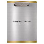 Minimale gelikte zilver & goud metallic textuur klembord (Voorkant)