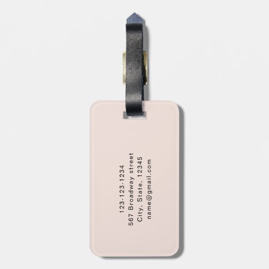 Minimale Gematigd Manuscript van Monogram Gematigd Bagagelabel (Achterkant verticaal)