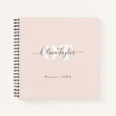 Minimale Gematigd Manuscript van Monogram Gematigd Notitieboek (Voorkant)