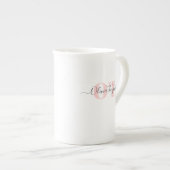 Minimale Gematigd Manuscript van Monogram Gematigd Porselein Kop (Voorkant rechts)