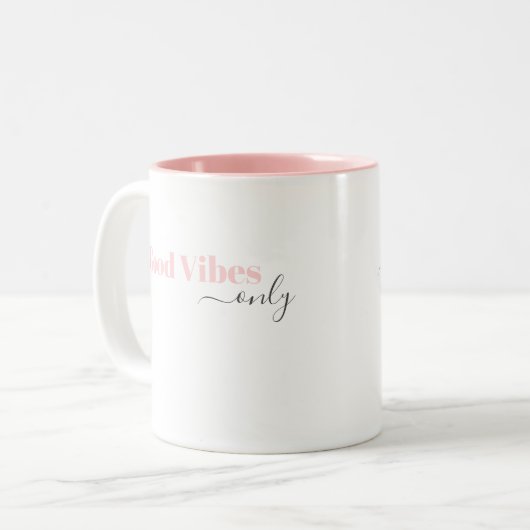 Minimale Gematigd Manuscript van Monogram Gematigd Tweekleurige Koffiemok (Voorkant links)