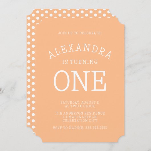 Minimale gemiddelde Oranje poolwond eerste geboort Kaart (Voorkant / Achterkant)