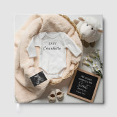 Minimale genderneutrale Baby-fotoboek aandenken Gastenboek (Voorkant)