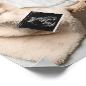 Minimale genderneutrale zwangerschapsaankondiging poster (Hoek)