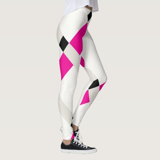 Minimale geo-kleurenblokken Moderne Art Leggings (Rechts)