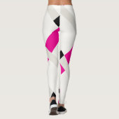 Minimale geo-kleurenblokken Moderne Art Leggings (Achterkant)