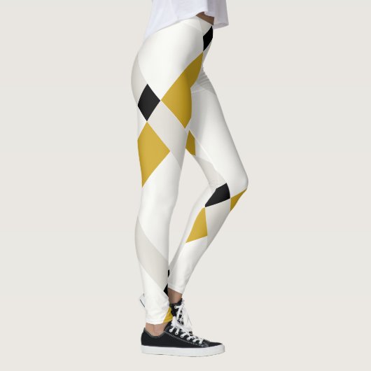 Minimale geo-kleurenblokken Moderne Art Leggings (Rechts)