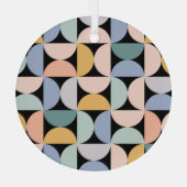 Minimale geometrie: Scandinavisch kunstwerk Poster Glas Ornament (Achterkant)