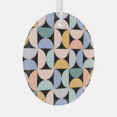 Minimale geometrie: Scandinavisch kunstwerk Poster Glas Ornament (Voorkant Rechts)