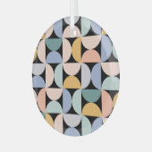 Minimale geometrie: Scandinavisch kunstwerk Poster Glas Ornament (Voorkant links)