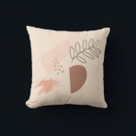 Minimale geometrische aarde vorm botanisch kussen<br><div class="desc">Organische vorm handgetekende abstracte kunst kussen</div>