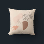 Minimale geometrische aarde vorm botanisch kussen<br><div class="desc">Organische vorm handgetekende abstracte kunst kussen</div>