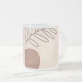 Minimale geometrische aardvorm Botanisch Matglas Koffiemok (Voorkant rechts)