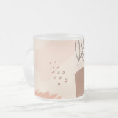 Minimale geometrische aardvorm Botanisch Matglas Koffiemok (Voorkant links)