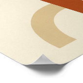 Minimale Geometrische Abstracte Moderne Kunstprint Poster (Hoek)