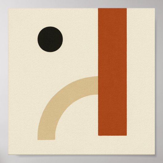 Minimale Geometrische Abstracte Moderne Kunstprint Poster (Voorkant)